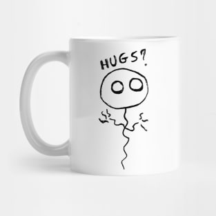 Pallolo – the ghost balloon – Hugs? (black on white) Mug